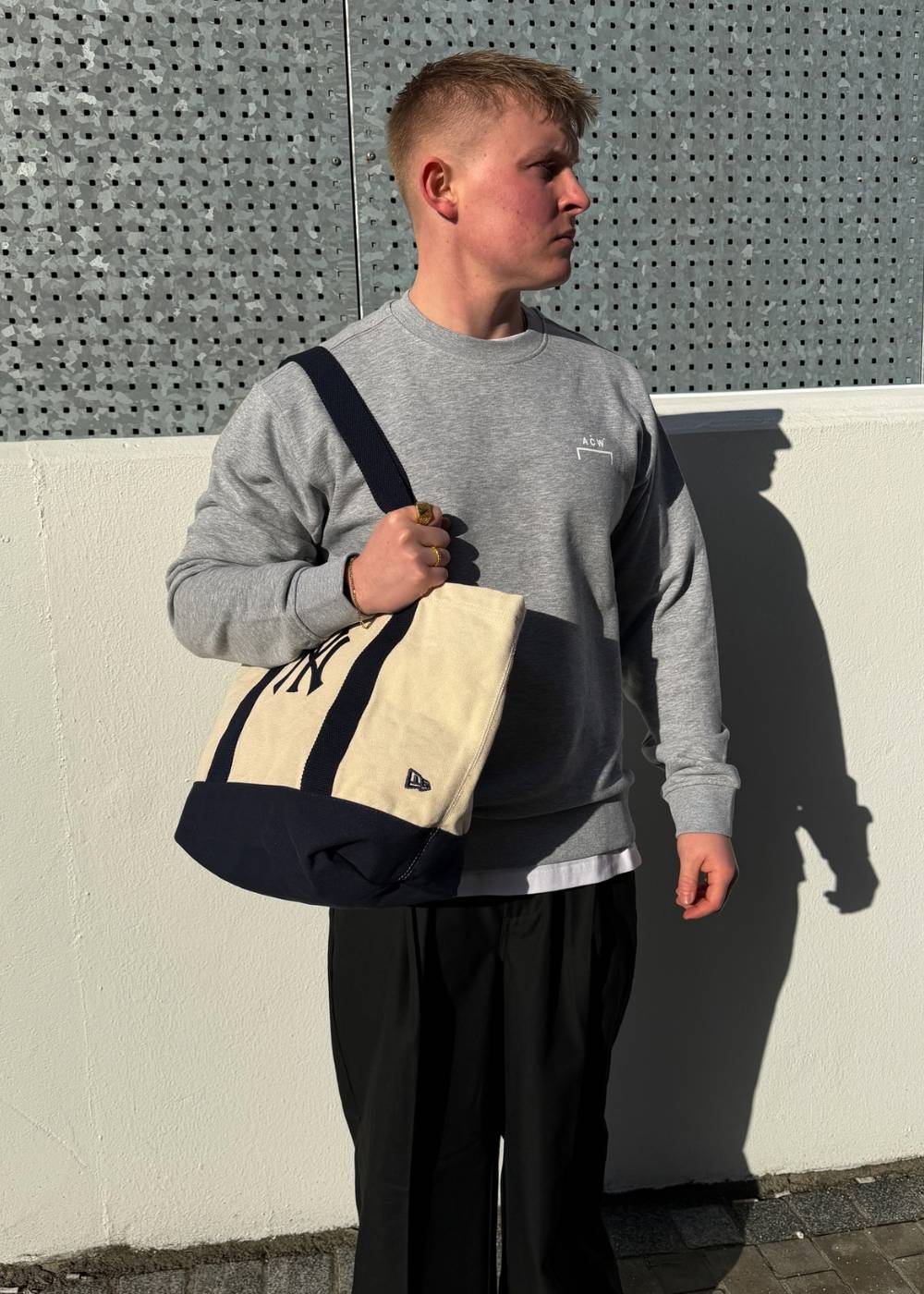 Burcham Logo Crew - Grey Marl - Image 6