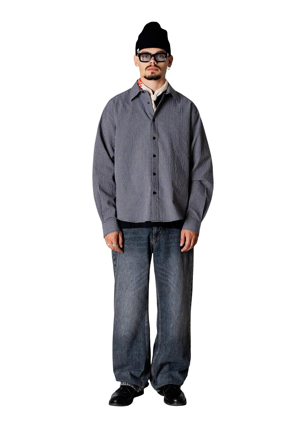 Buzo Ling Check Shirt - Blue Check - Image 3