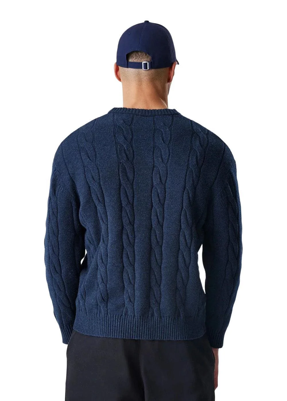 Cable Knit Crew NEYYAN - Navy - Image 4