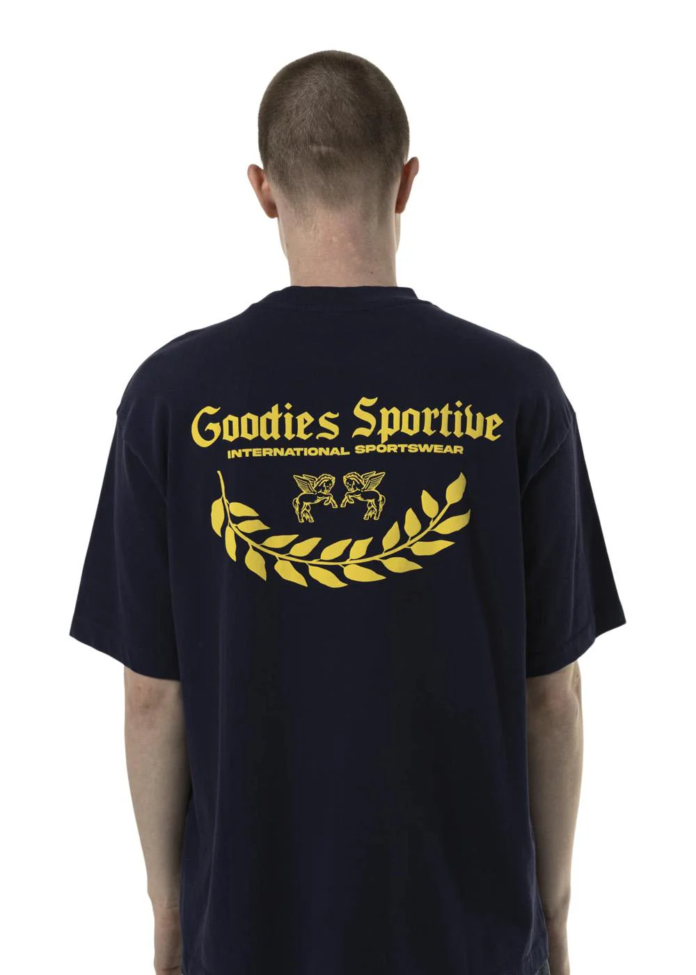 CAESAR NAVY TEE - Blue/Mustard - Image 4