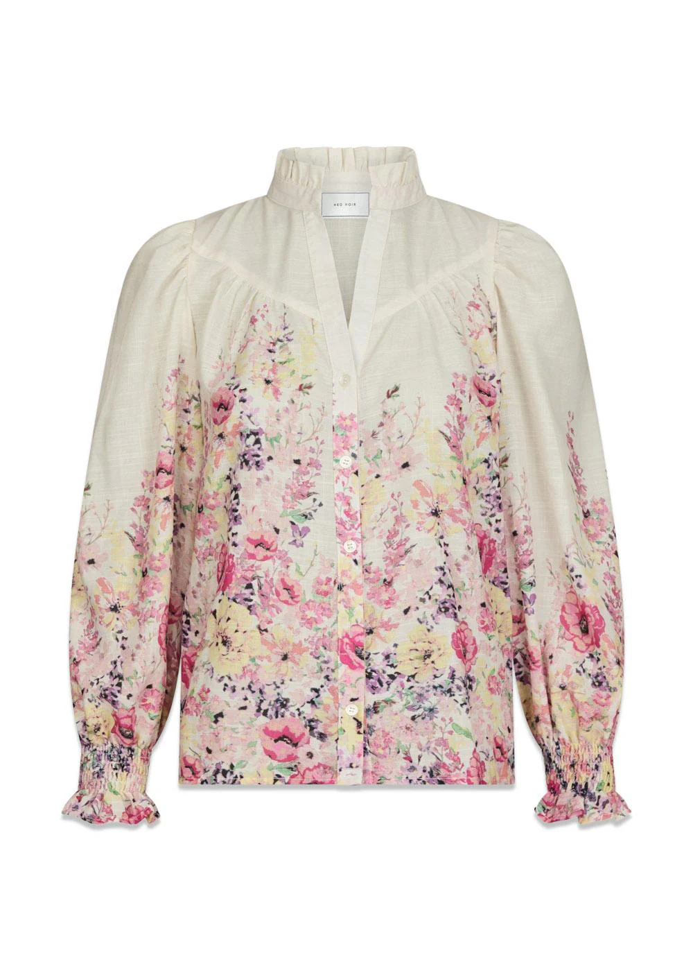 Calloma Flower Print Blouse - Ivory