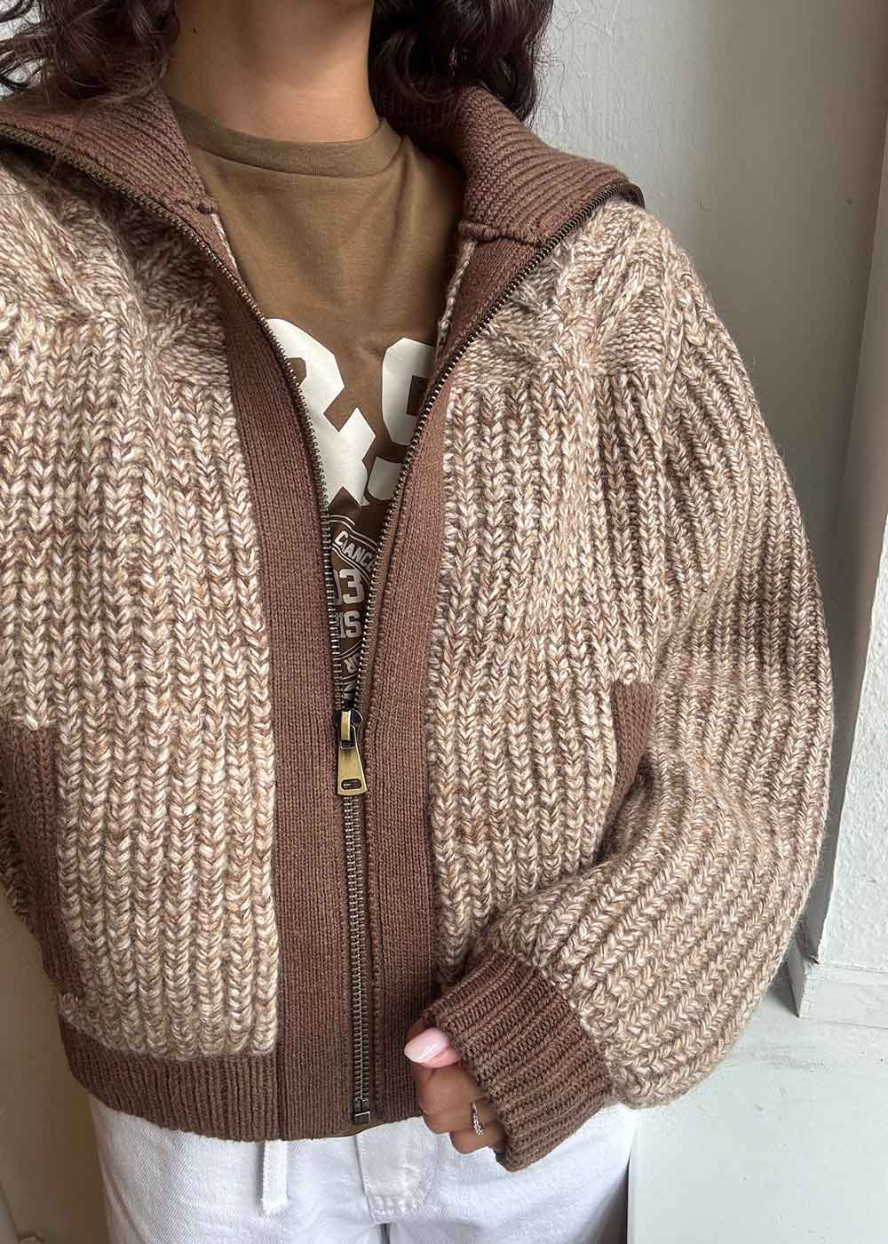 CARDIGAN RABEL - Marron - Image 3