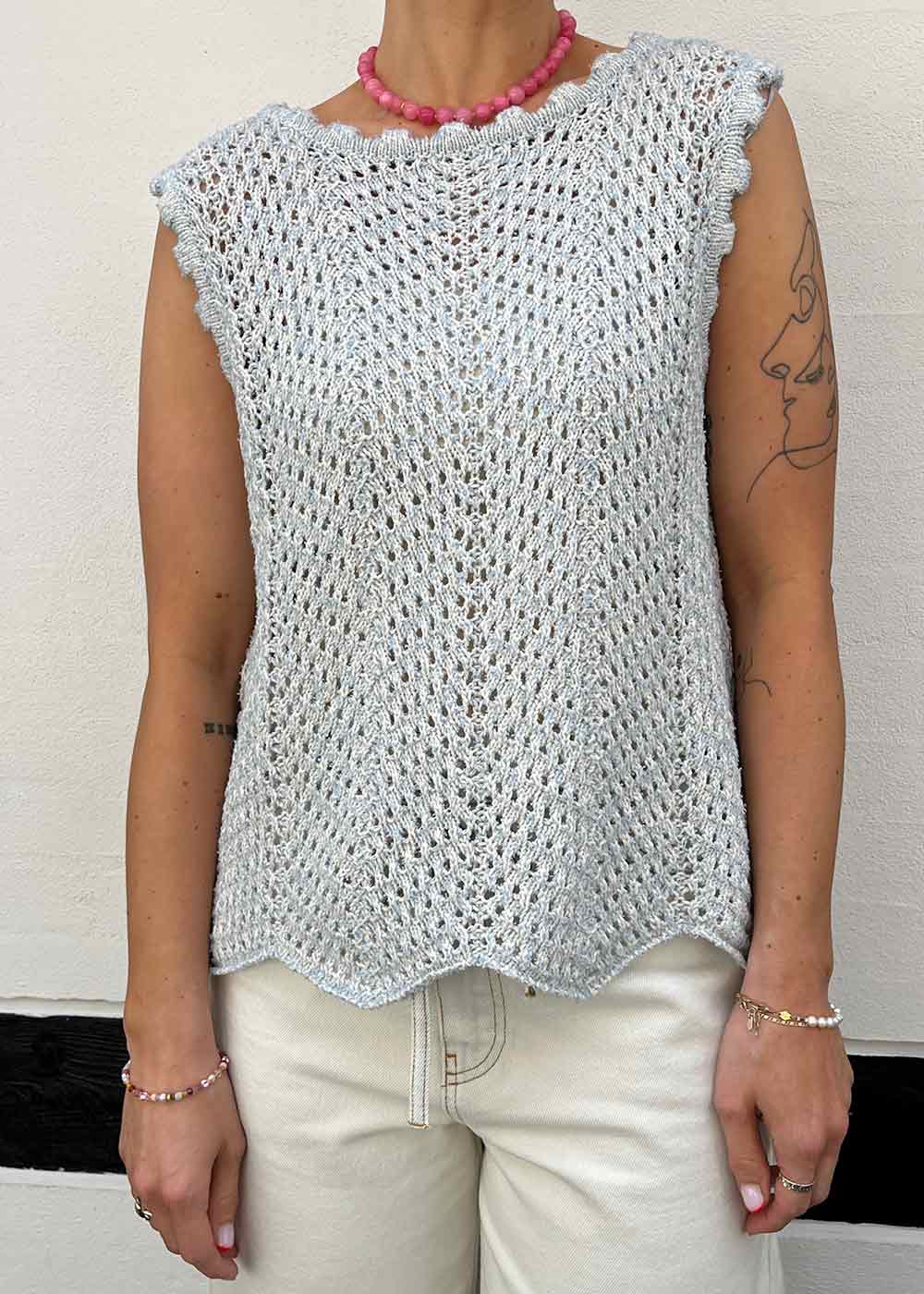 Carymd top - Cashmere Blue Melange - Image 2