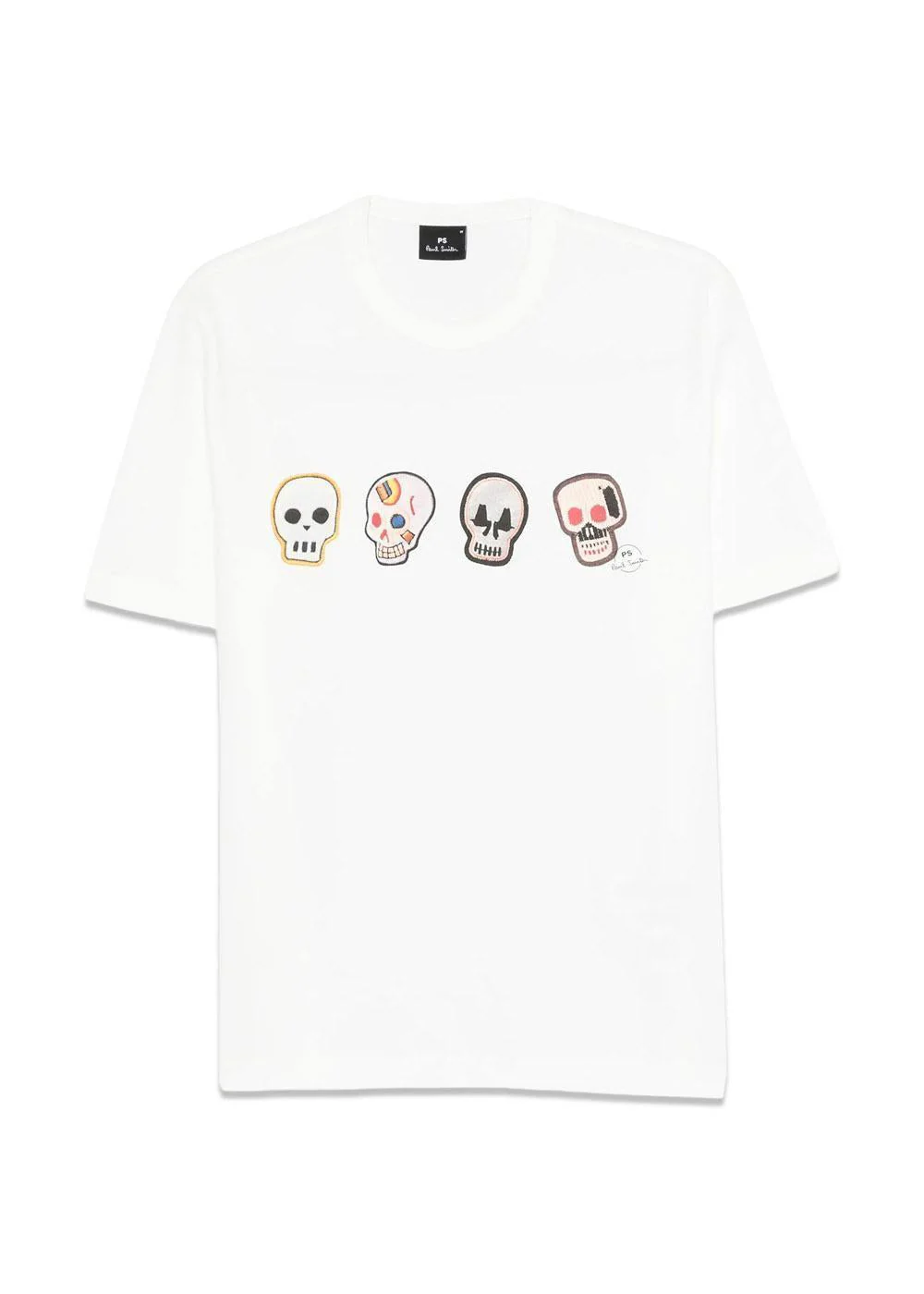 Casual fit T-shirt Skulls - White