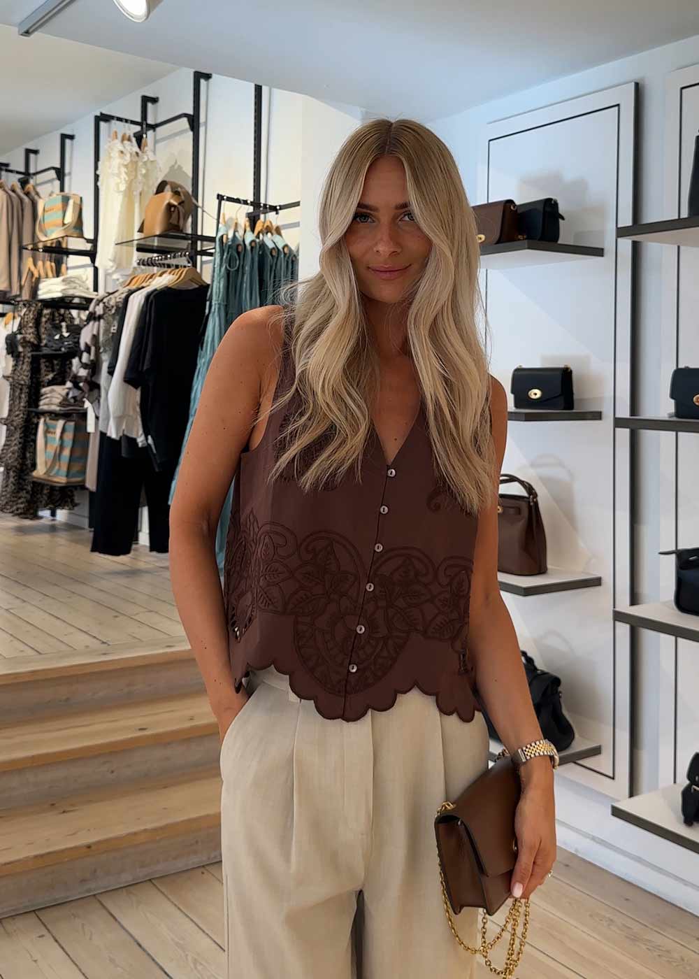 Celestine Top - Soft Brown - Image 2