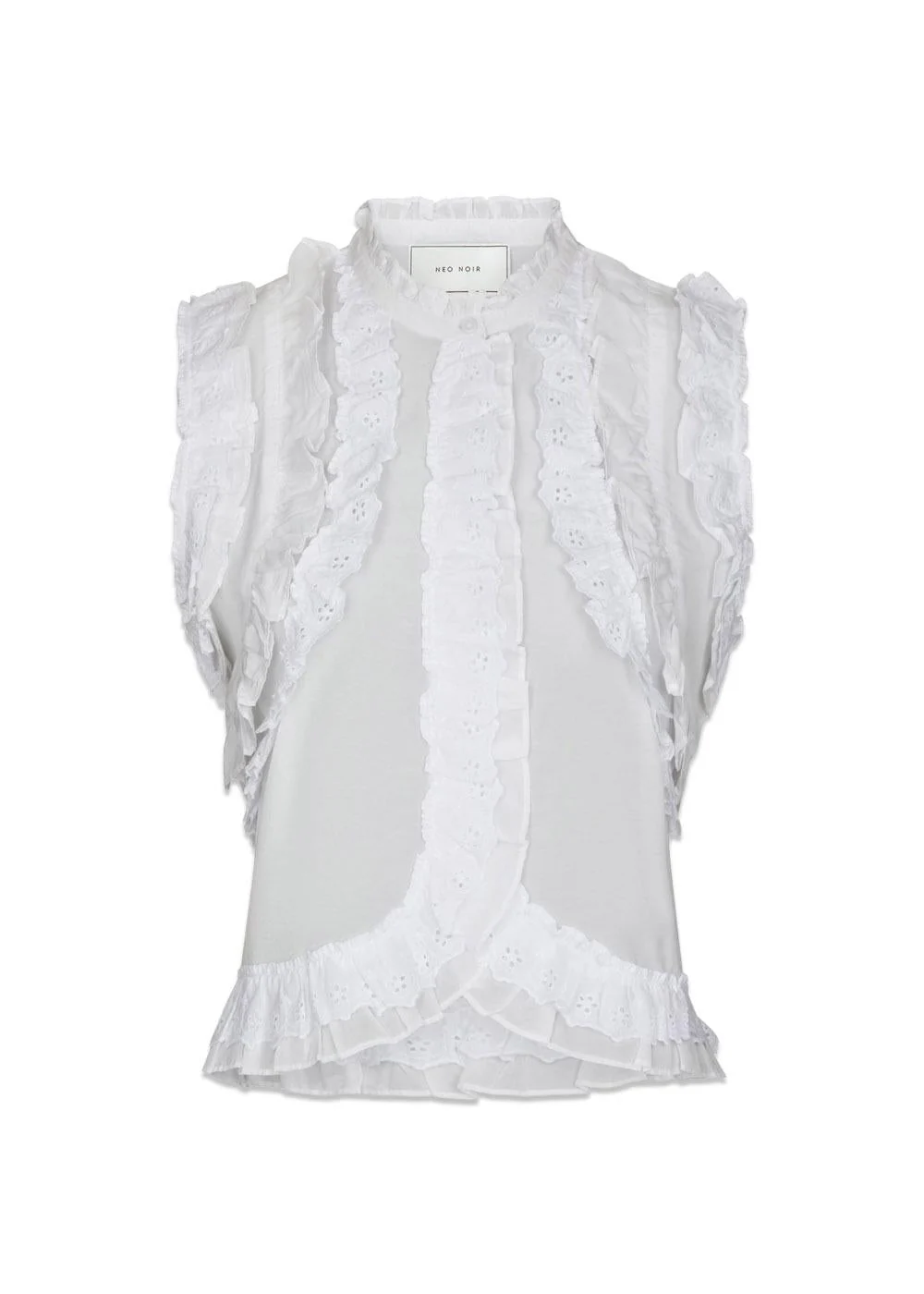 Celia Ruffle Top - White