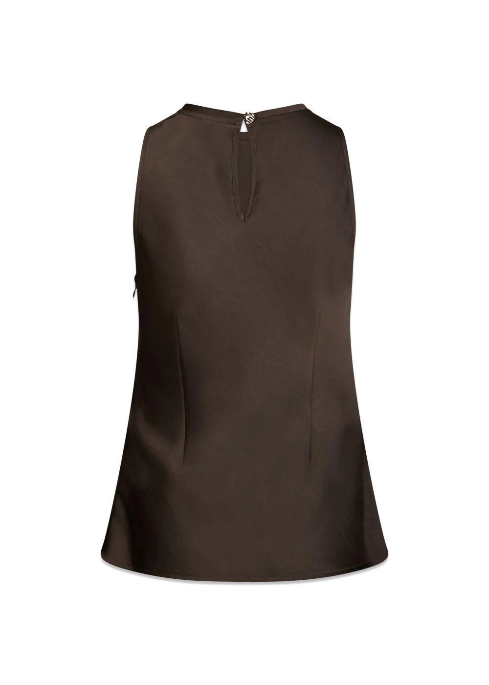 Celina Heavy Sateen Top - Dark Brown - Image 2
