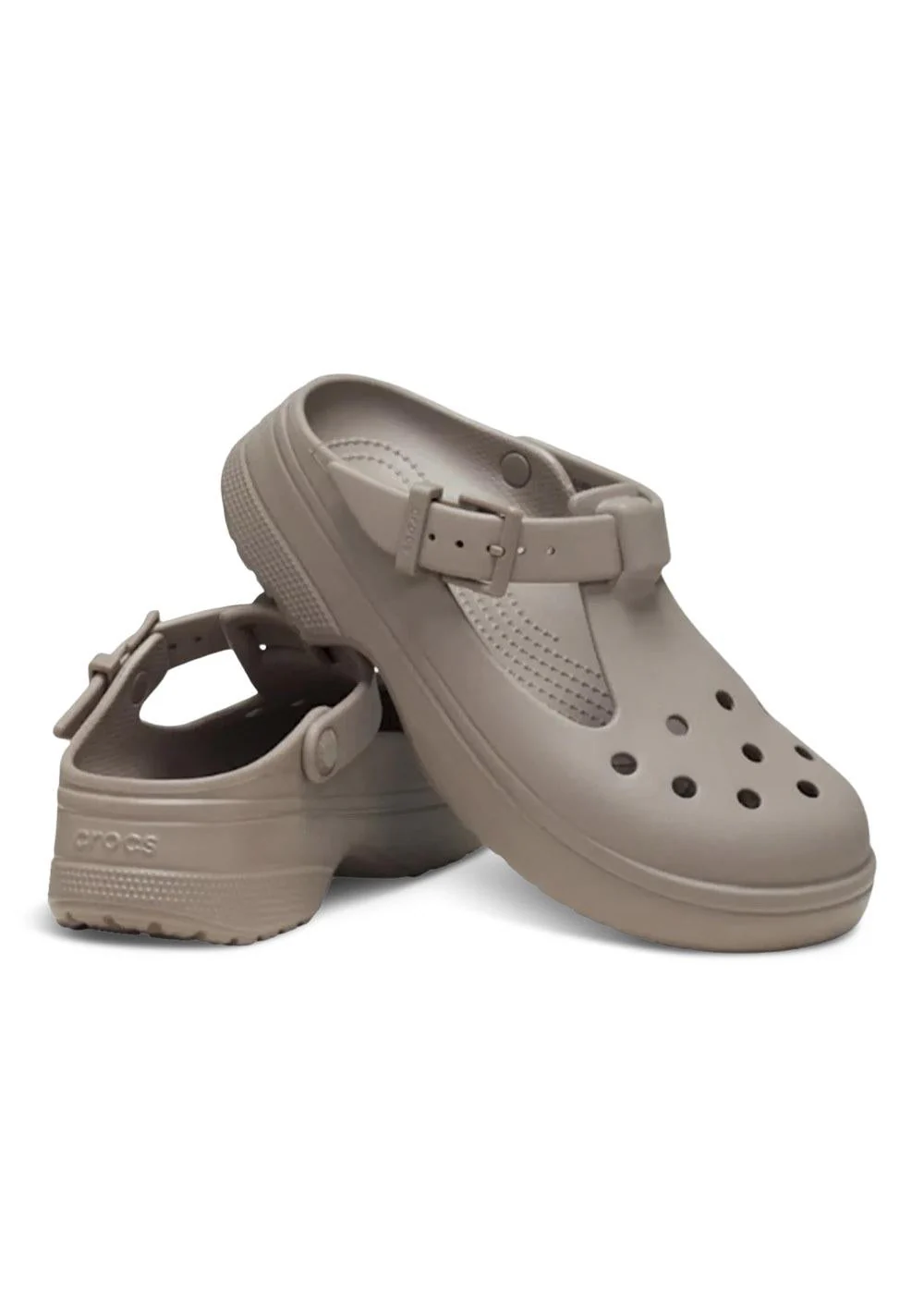Classic Mary Jane Clog Taupe - Taupe - Image 2