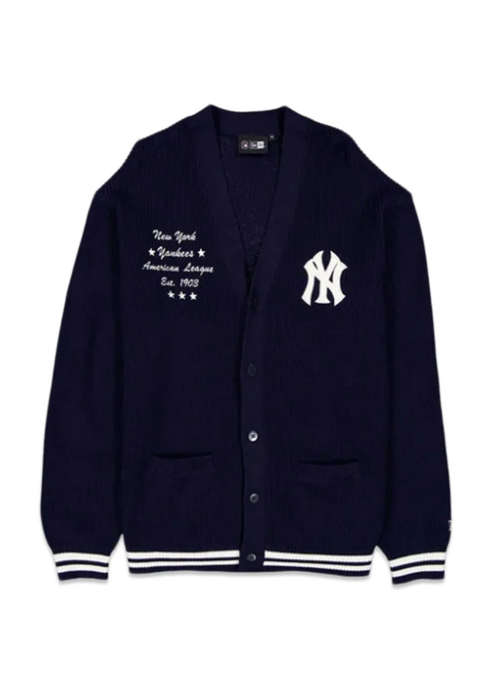 Collegiate Script Cardigan - Navy