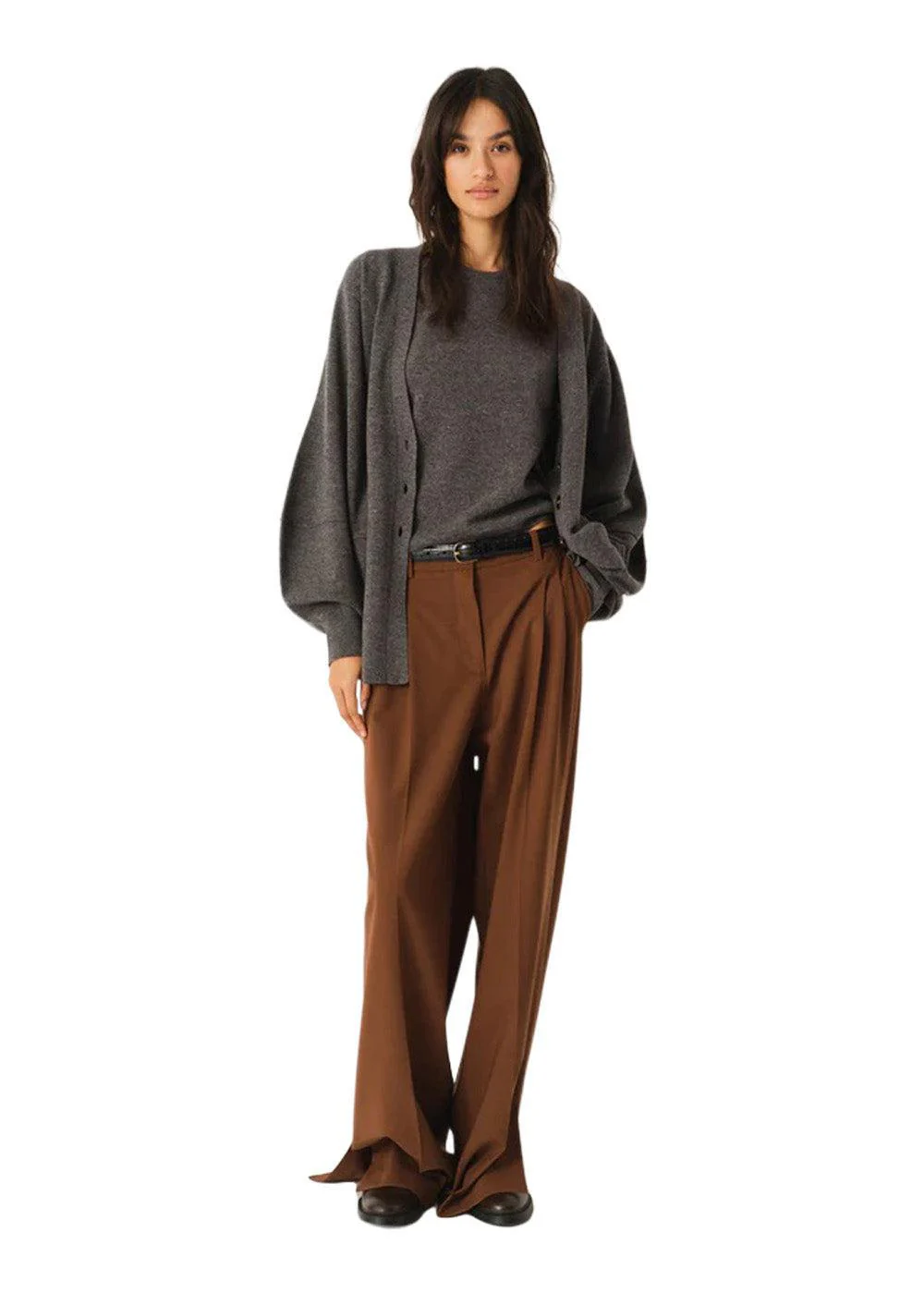 Como Sleeve Cardigan - Grey Melange - Image 4