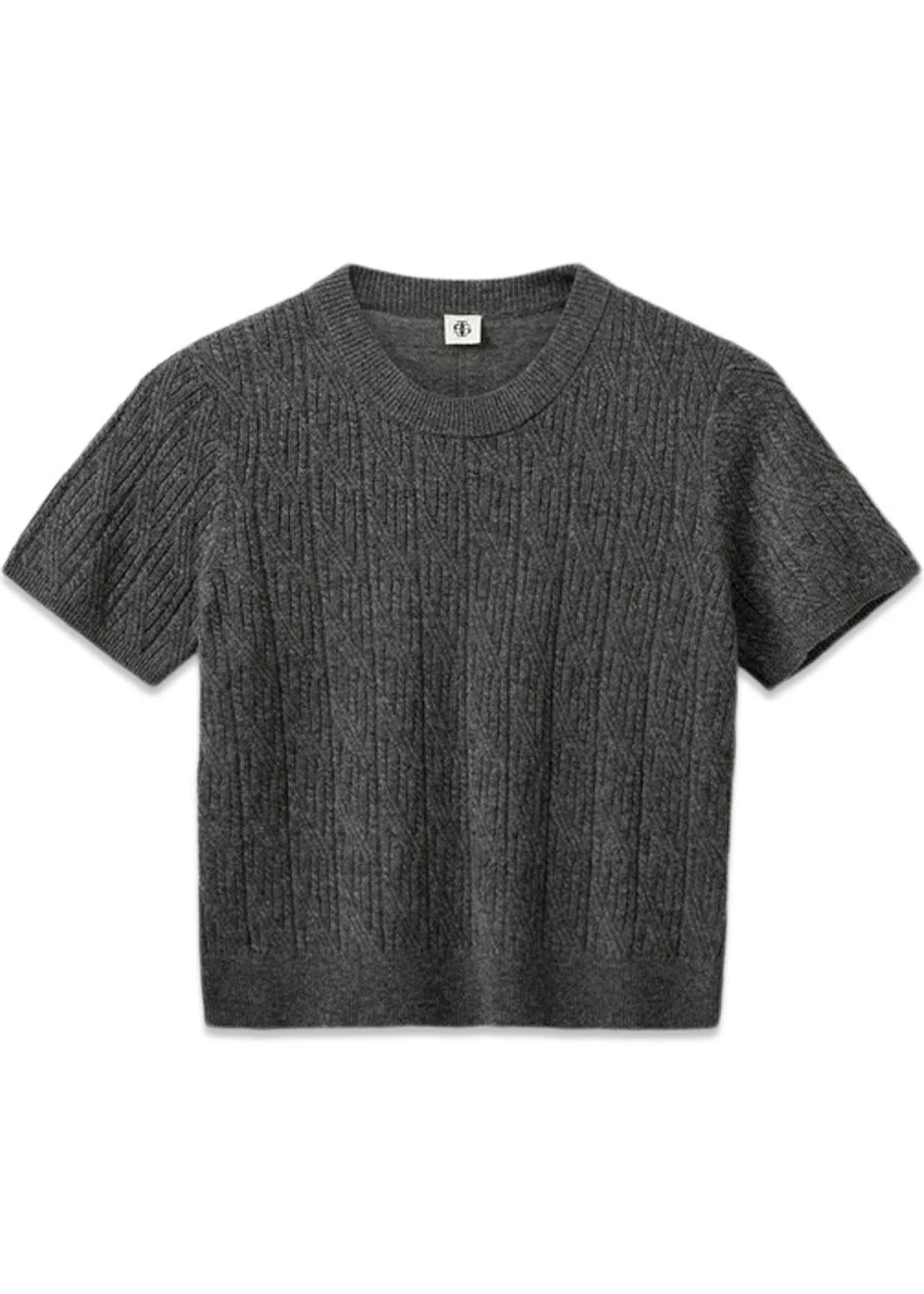 Como Tee mini Rib - Grey Melange