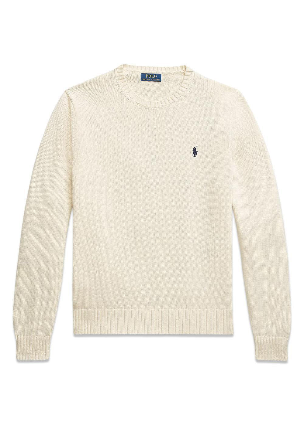 Cotton Crewneck Sweater - Cream