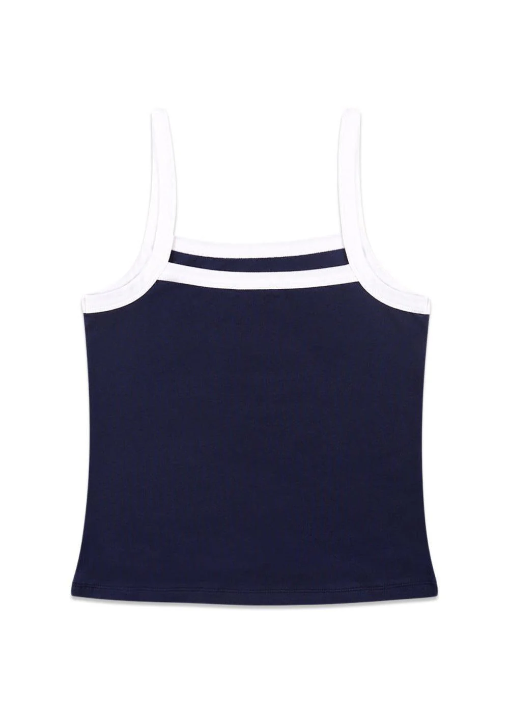 Crown Tennis Pique Tank - Dark Navy/White - Image 2