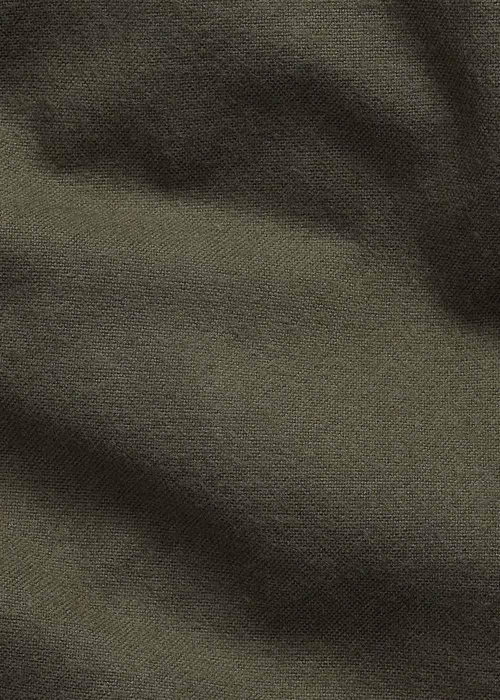 Custom Fit Brushed Flannel Shirt - Green - Image 4