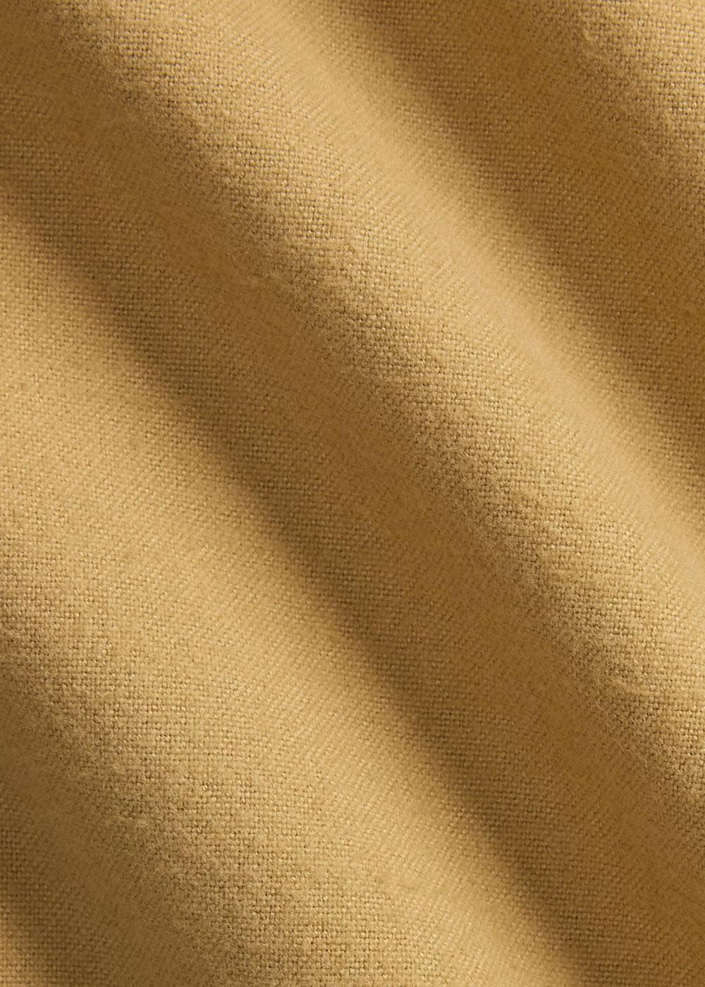 Custom Fit Brushed Flannel Shirt - Khaki - Image 4