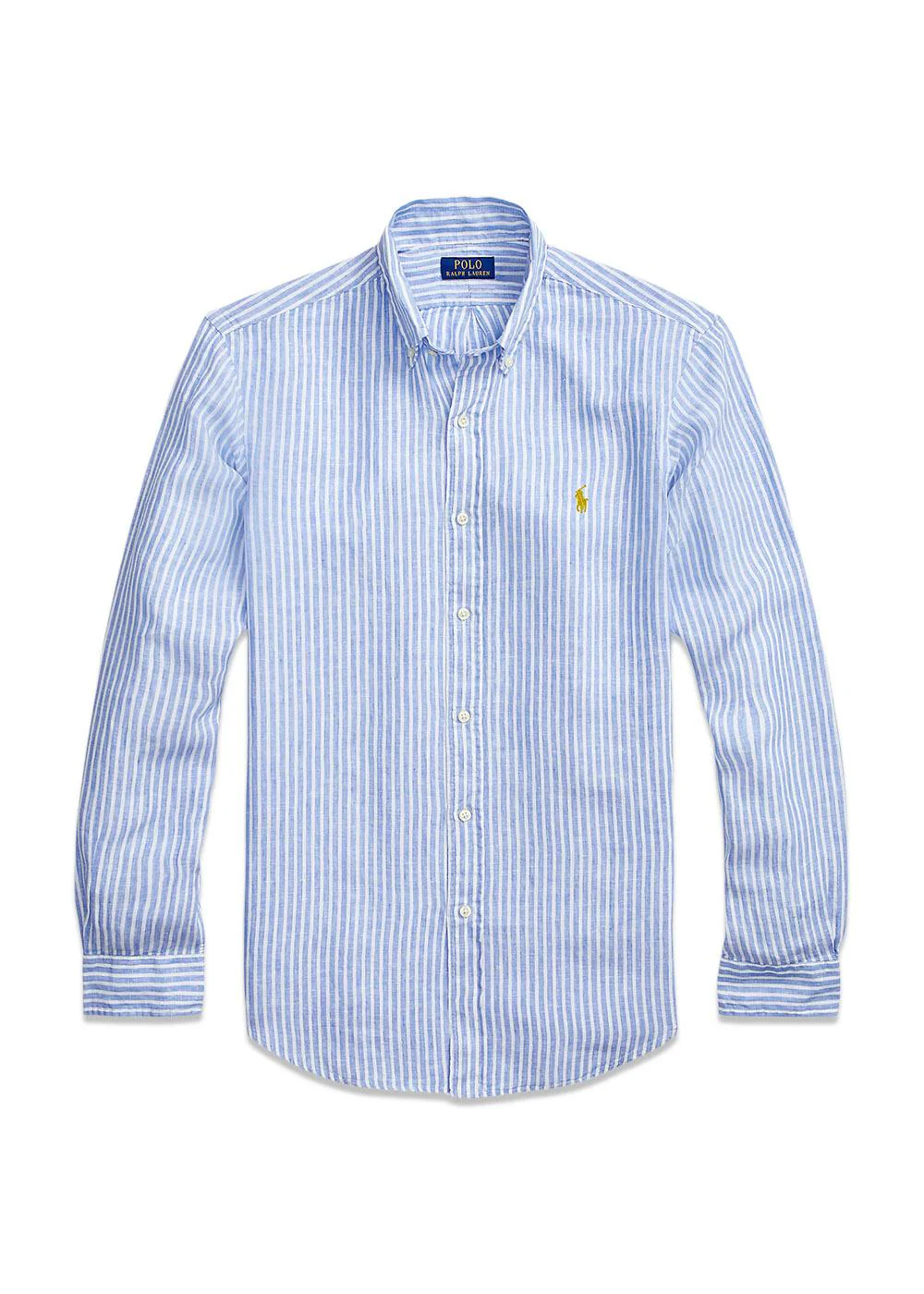 Custom Fit Linen Shirt - White Striped Linen