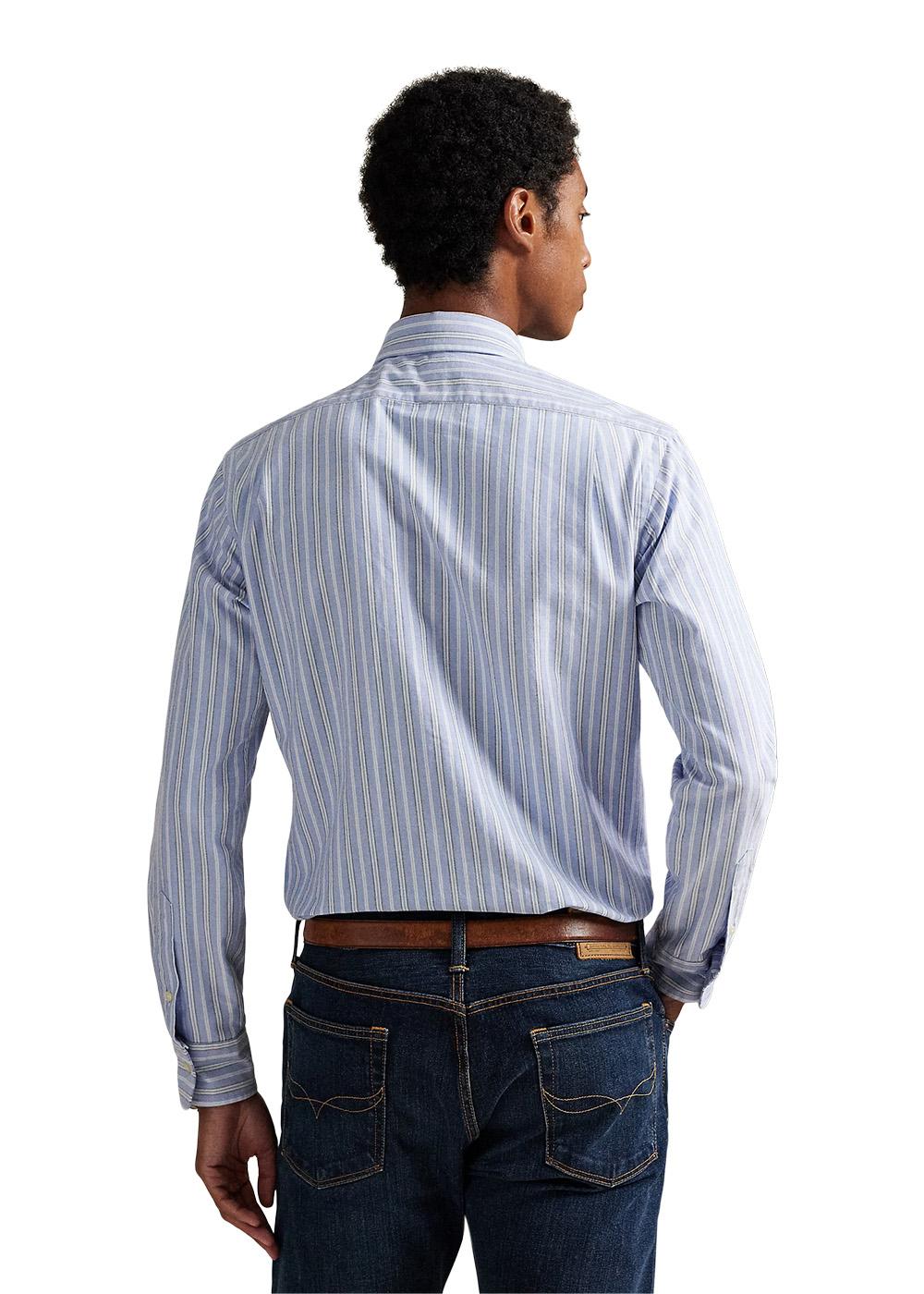 Custom Fit Striped Oxford Shirt - Blue Multi - Image 3