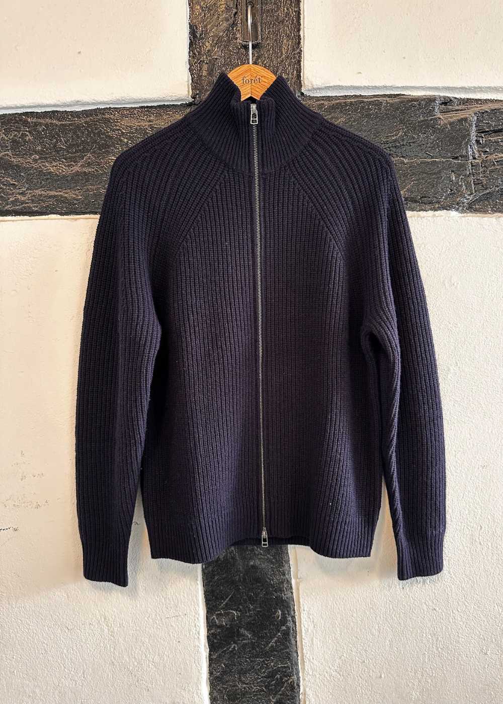 DELTA WOOL ZIP KNIT - Navy - Image 2