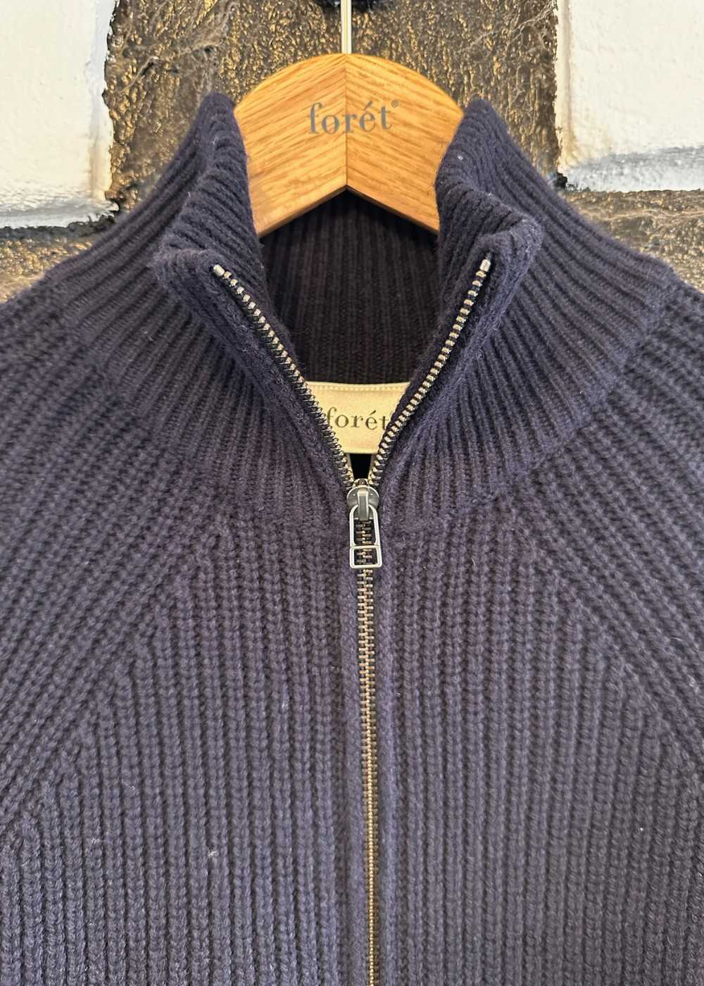 DELTA WOOL ZIP KNIT - Navy - Image 3