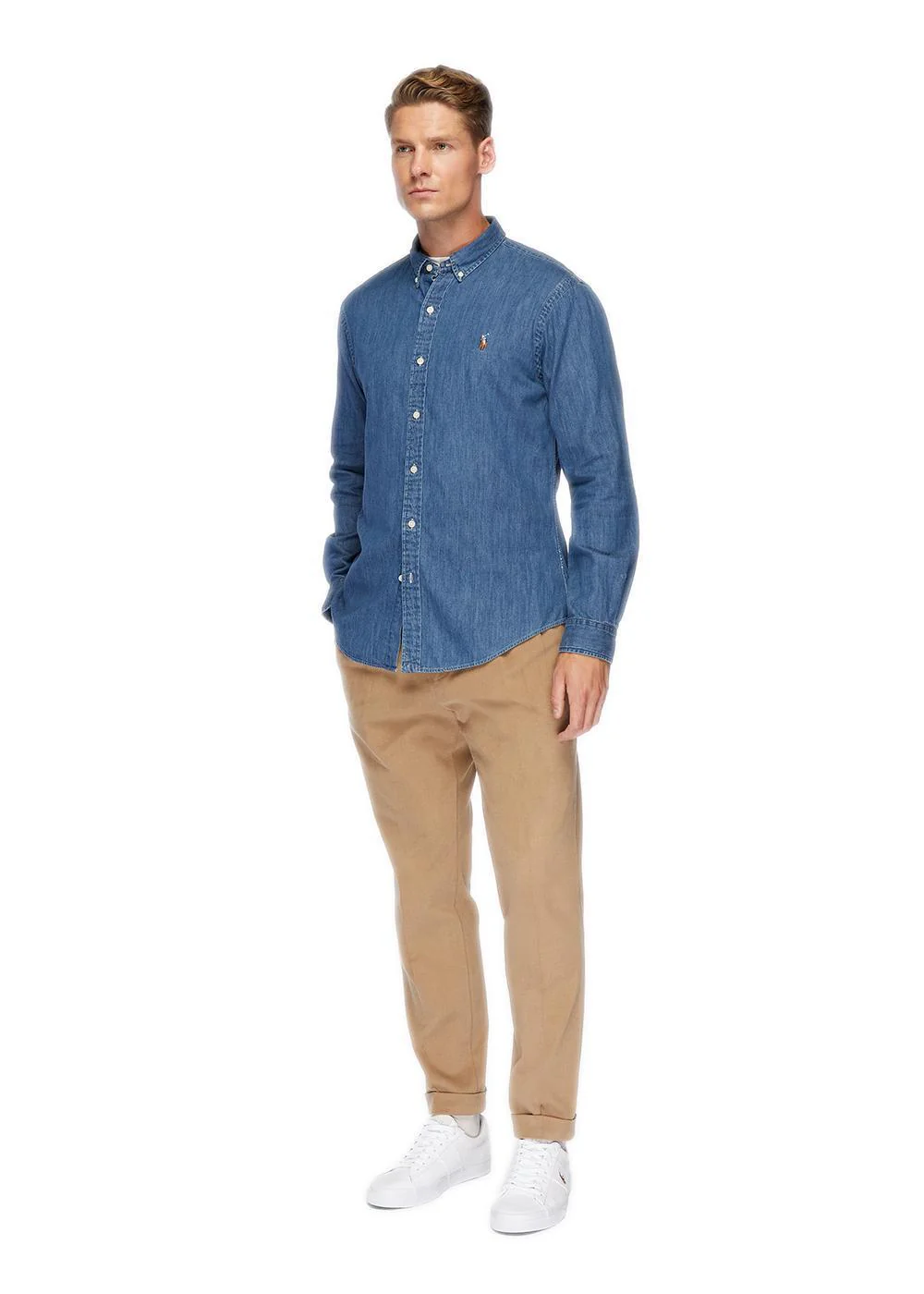 Denim Slim Fit Shirt - Denim - Image 3