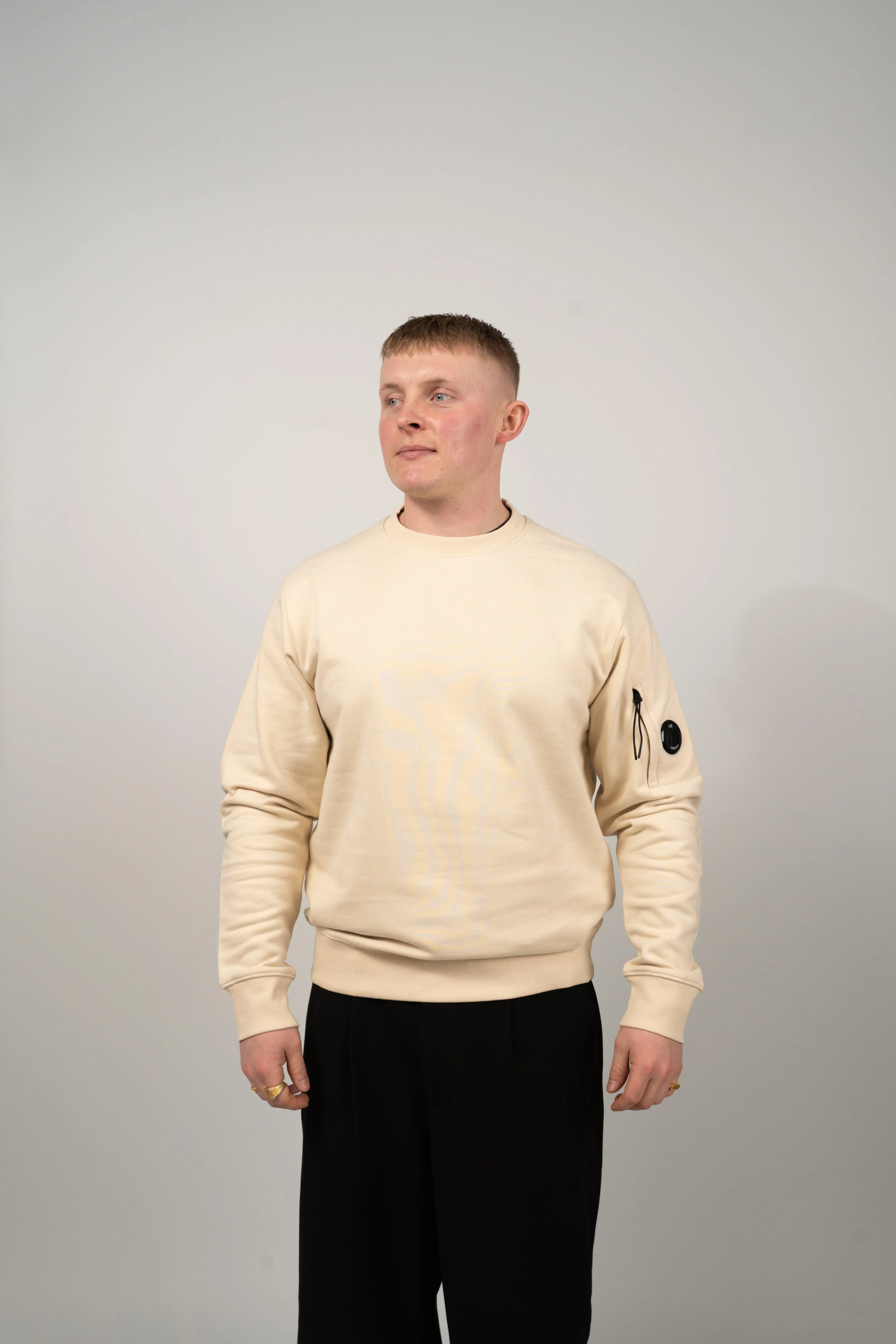 Diagonal Raised Fleece Crewneck Lens - Frozen Dew - Image 2