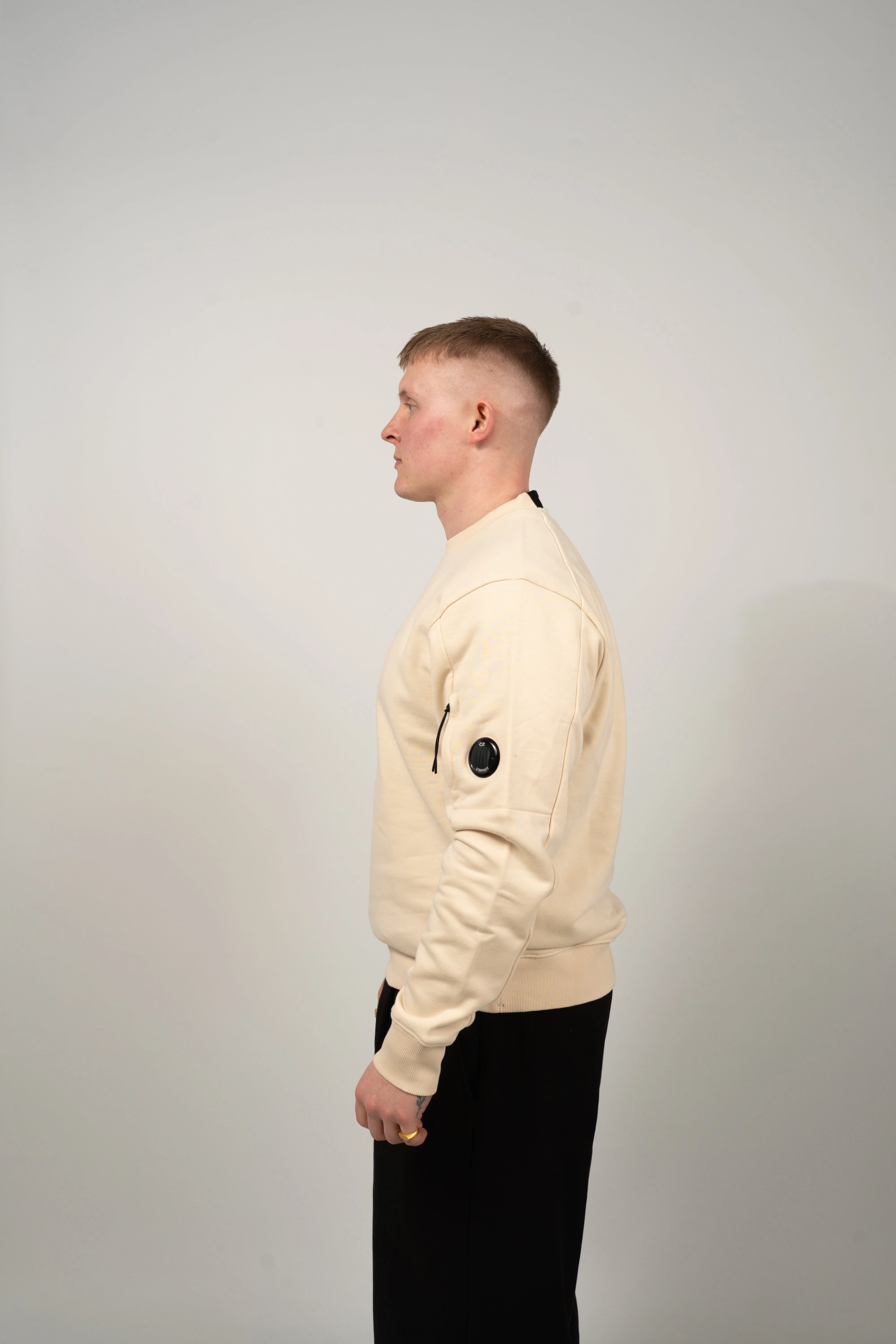 Diagonal Raised Fleece Crewneck Lens - Frozen Dew - Image 4