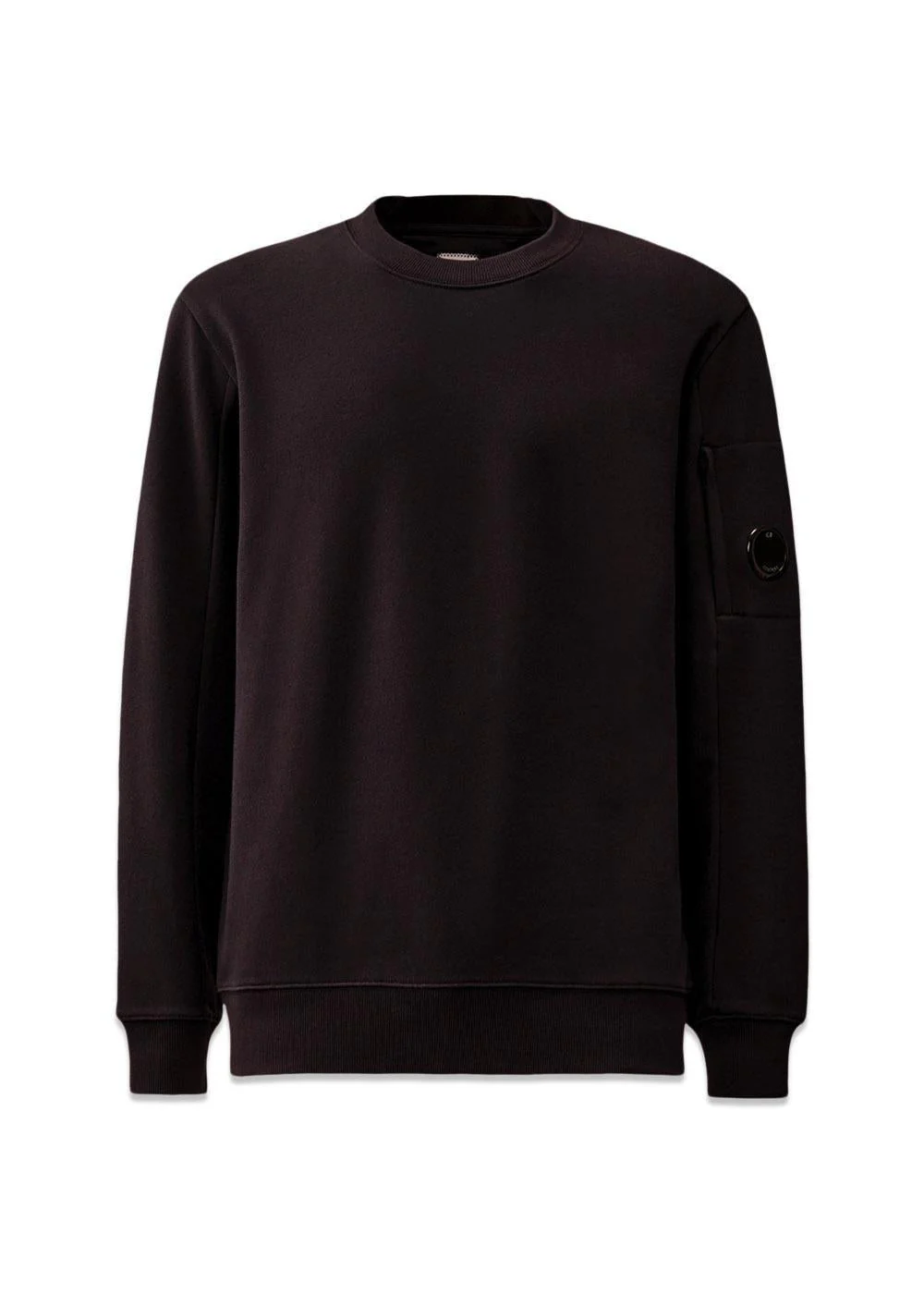 Diagonal Raised Fleece Crewneck Lens - Total Eclipse