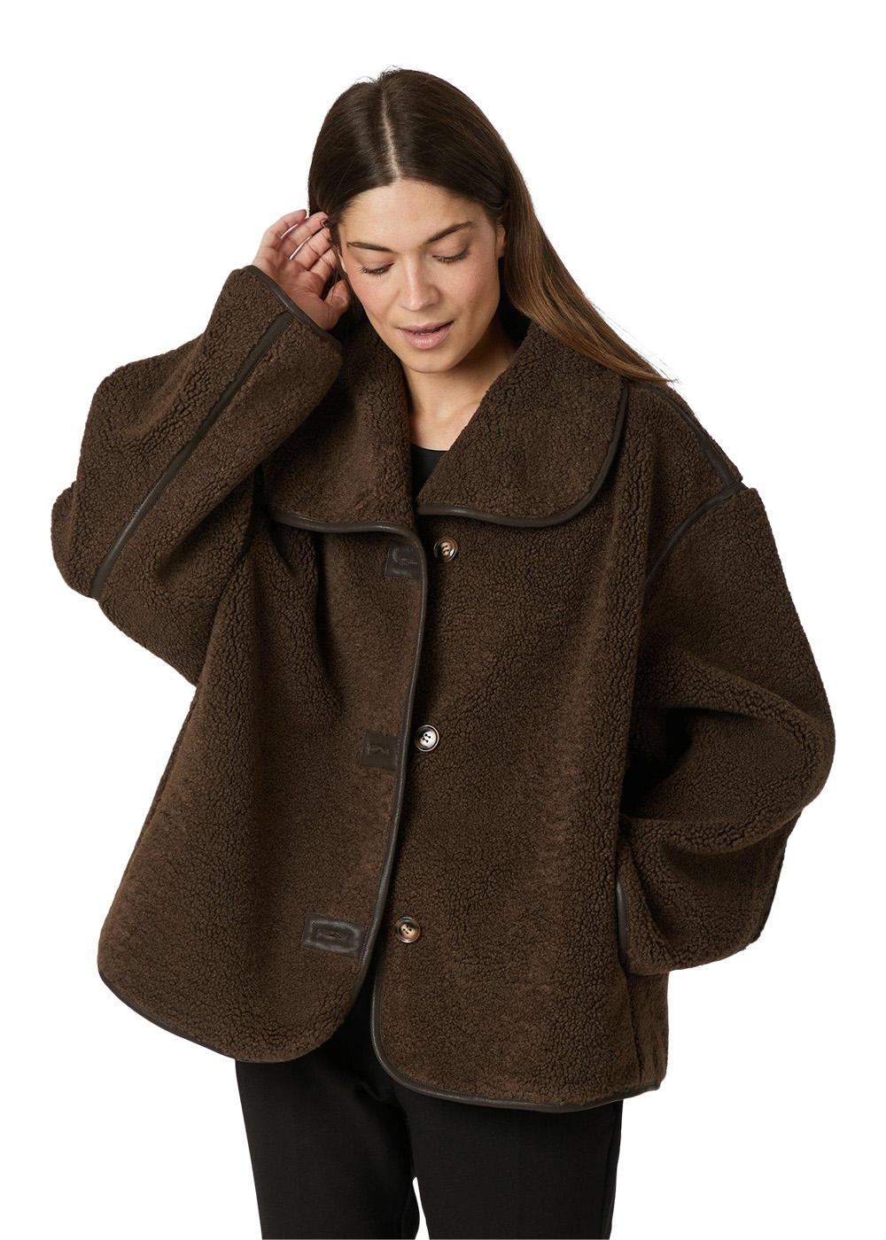 Edmund Teddy Jacket - Dark Brown - Image 3