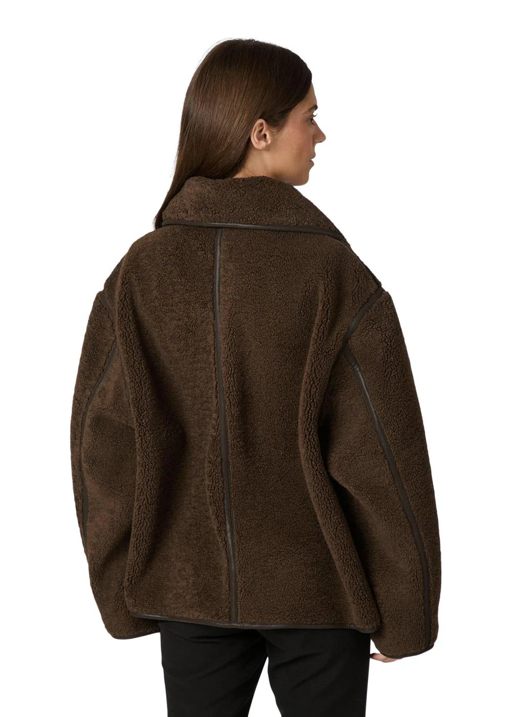 Edmund Teddy Jacket - Dark Brown - Image 4