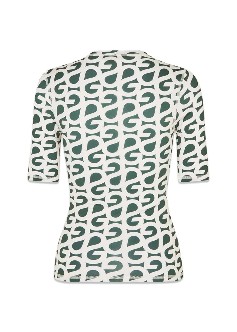 ELASTIC SHORT SLEEVE T-SHIRT - Forest Green Logo - Image 3
