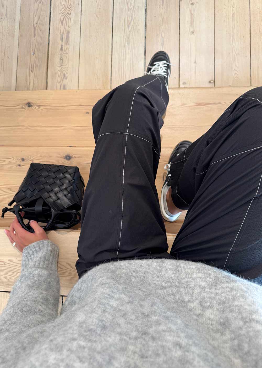 Elasticated Curve Pants - Black - Image 3