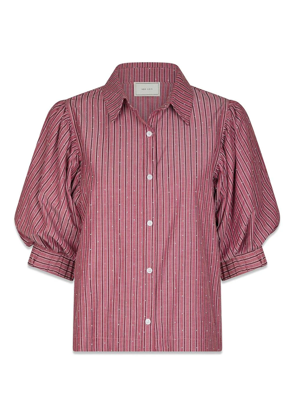 Etta Soft Stripe Stone Shirt - Dark Rose