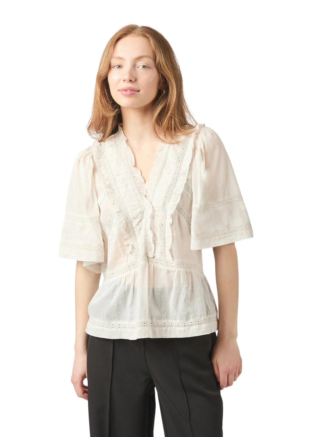 Evienne S Voile Top - Ivory - Image 3