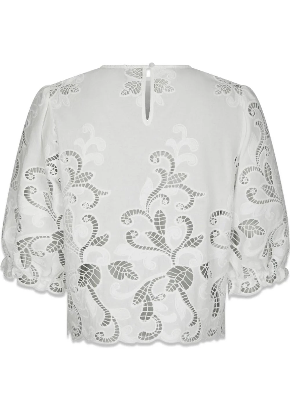 Fia Embroidery Blouse - White - Image 2