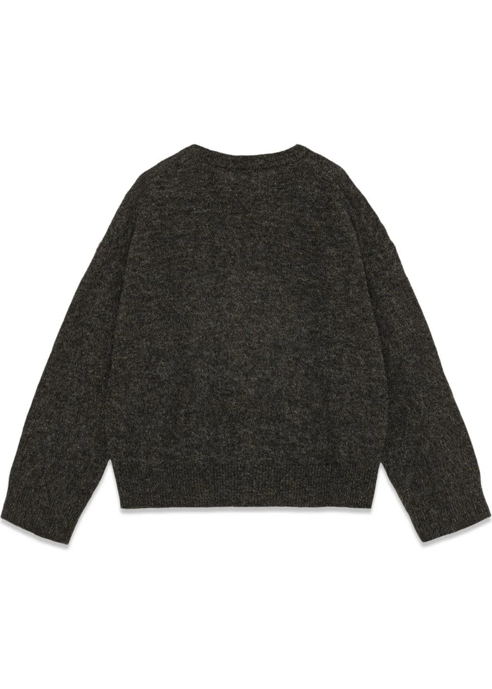 Fine Brushed Alpaca Banana Oversized O-neck - Phantom - Image 3