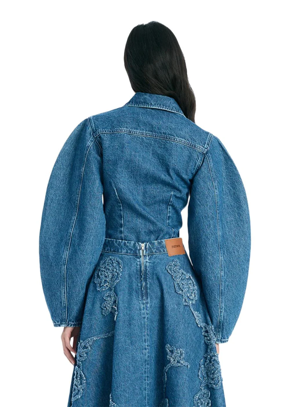 FITTED DENIM SHIRT - Medium Blue Denim - Image 4