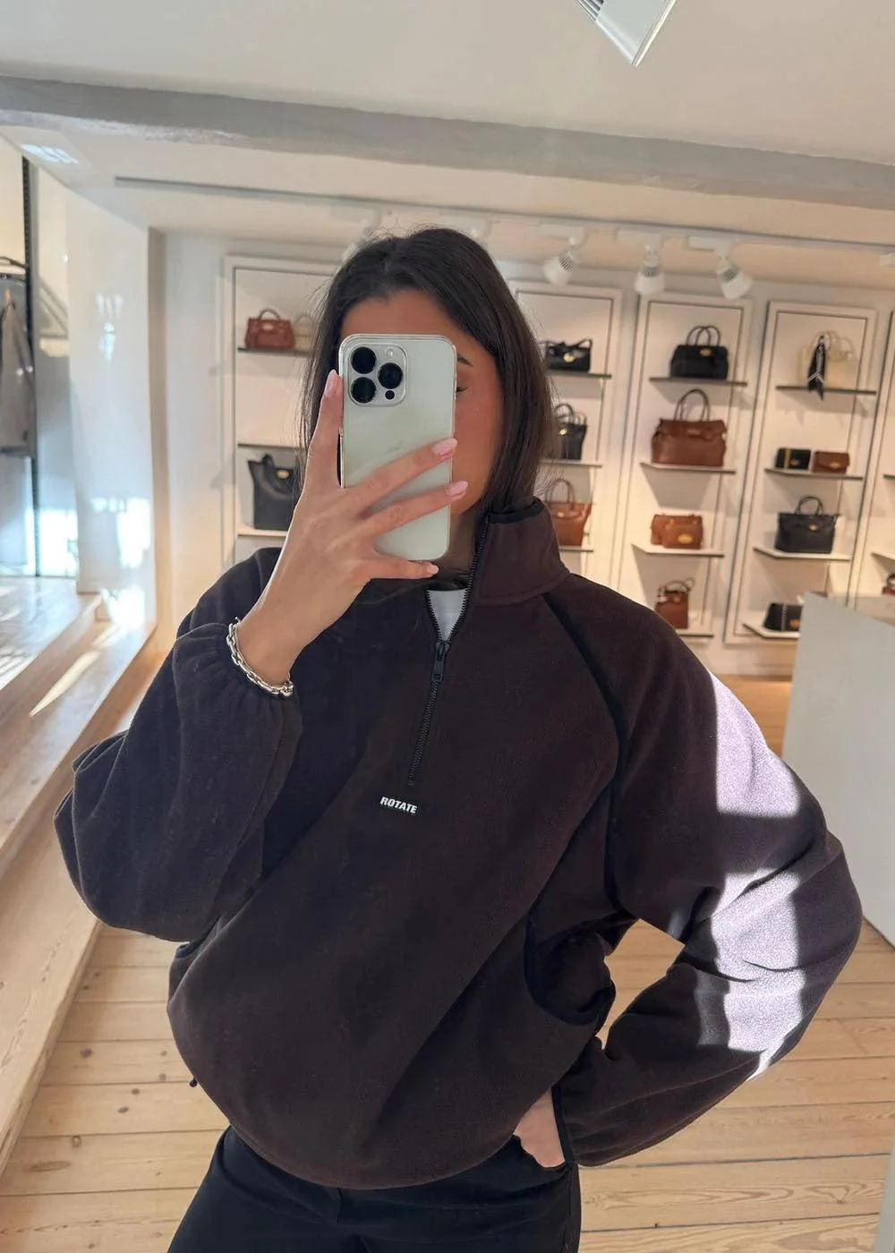 Fleece Half Zip Jacket - Molé - Image 3