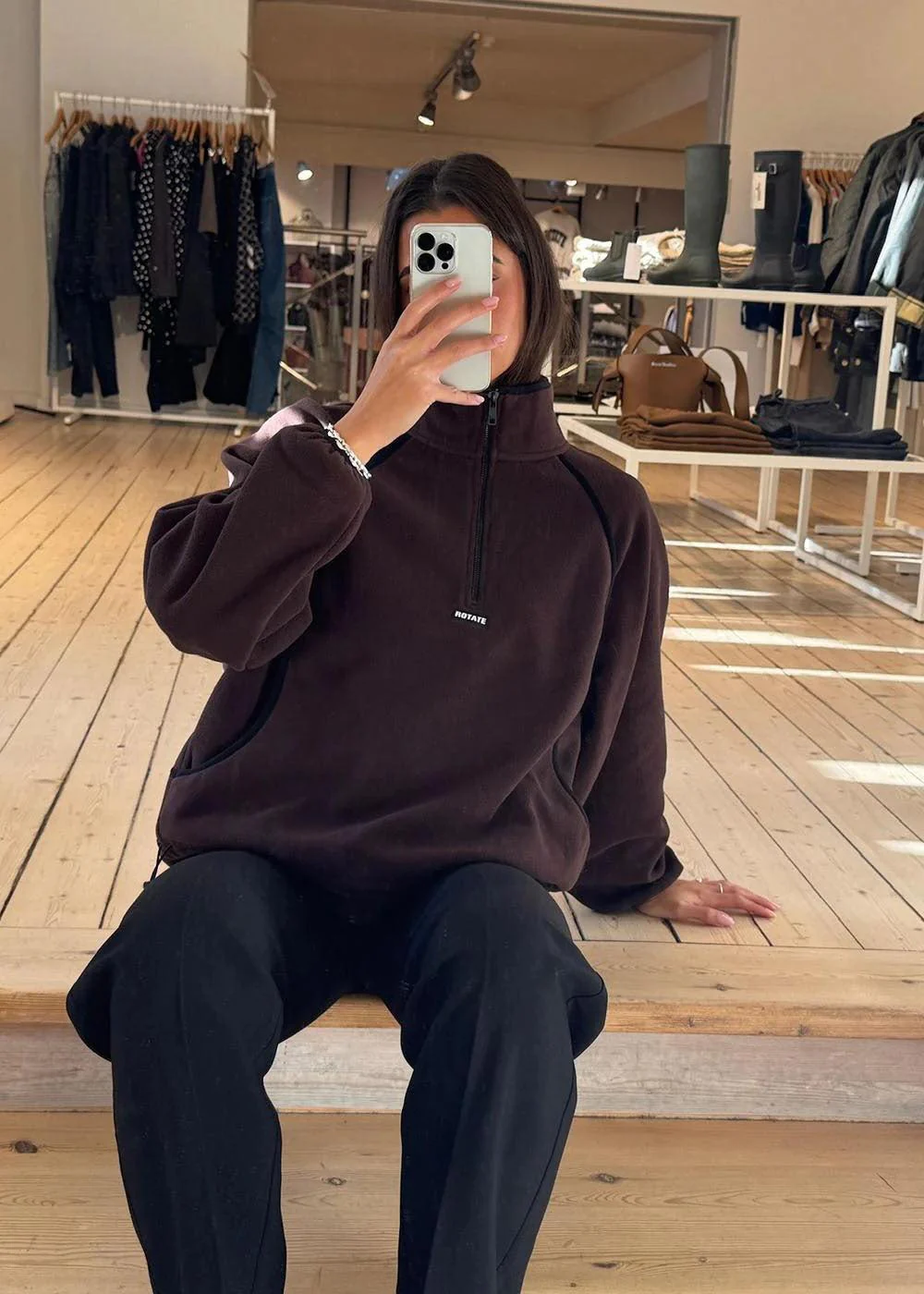 Fleece Half Zip Jacket - Molé - Image 7