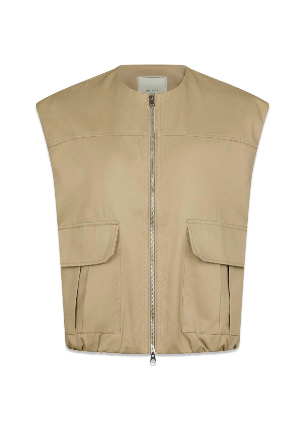 Flo Balloon Twill Vest - Taupe