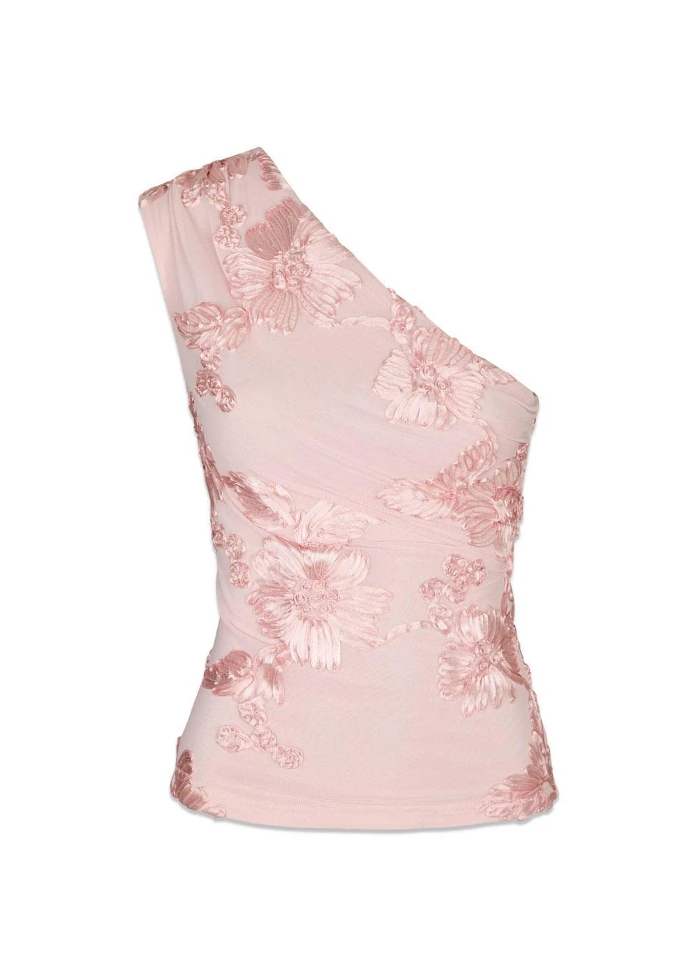 Florini Big Flower Mesh Top - Light Pink