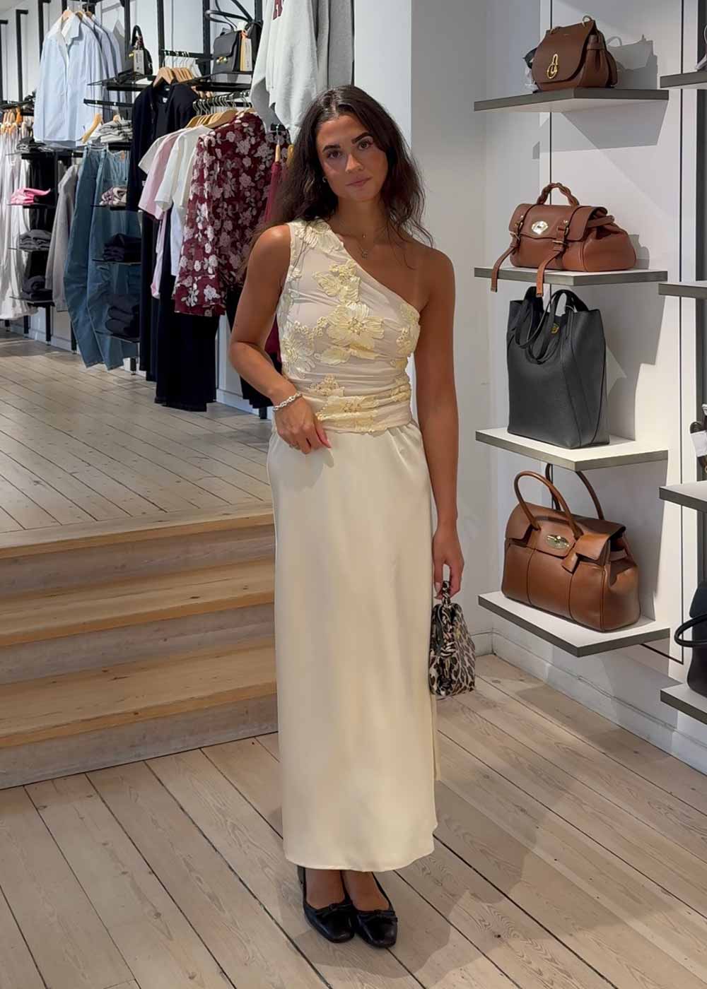 Florini Big Flower Mesh Top - Light Yellow - Image 2