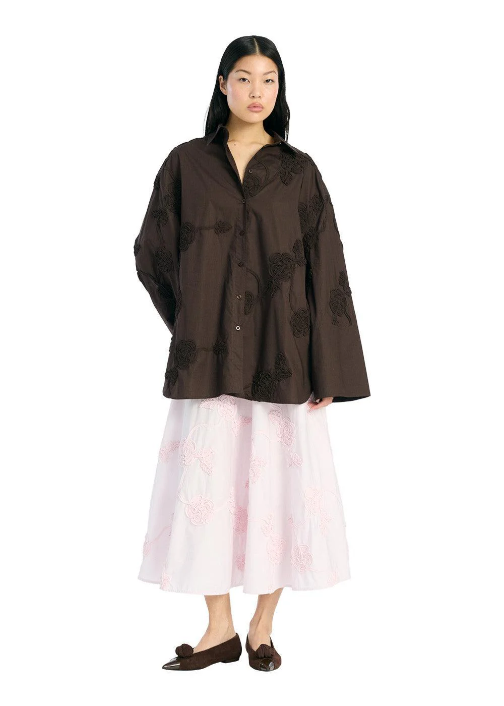 FLOWER OVERSIZED SHIRT - Molé - Image 3