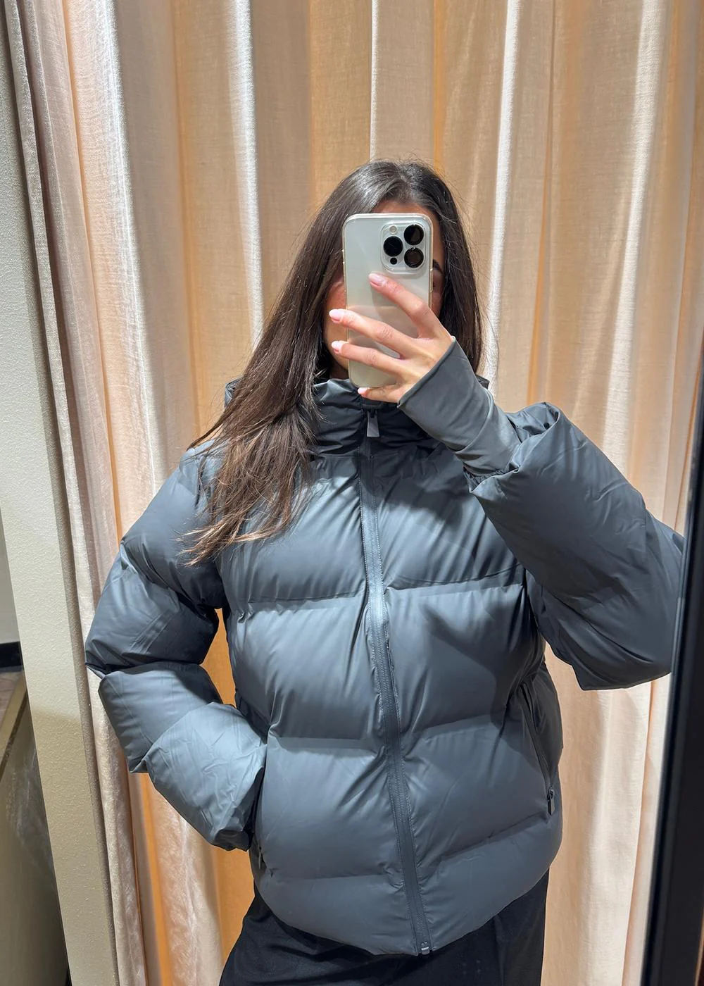 Fox C Puffer Jacket - Grey - Image 7