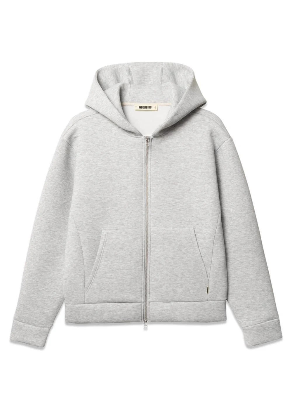 Fuji Scuba Zip Hoodie - Light Grey Melange