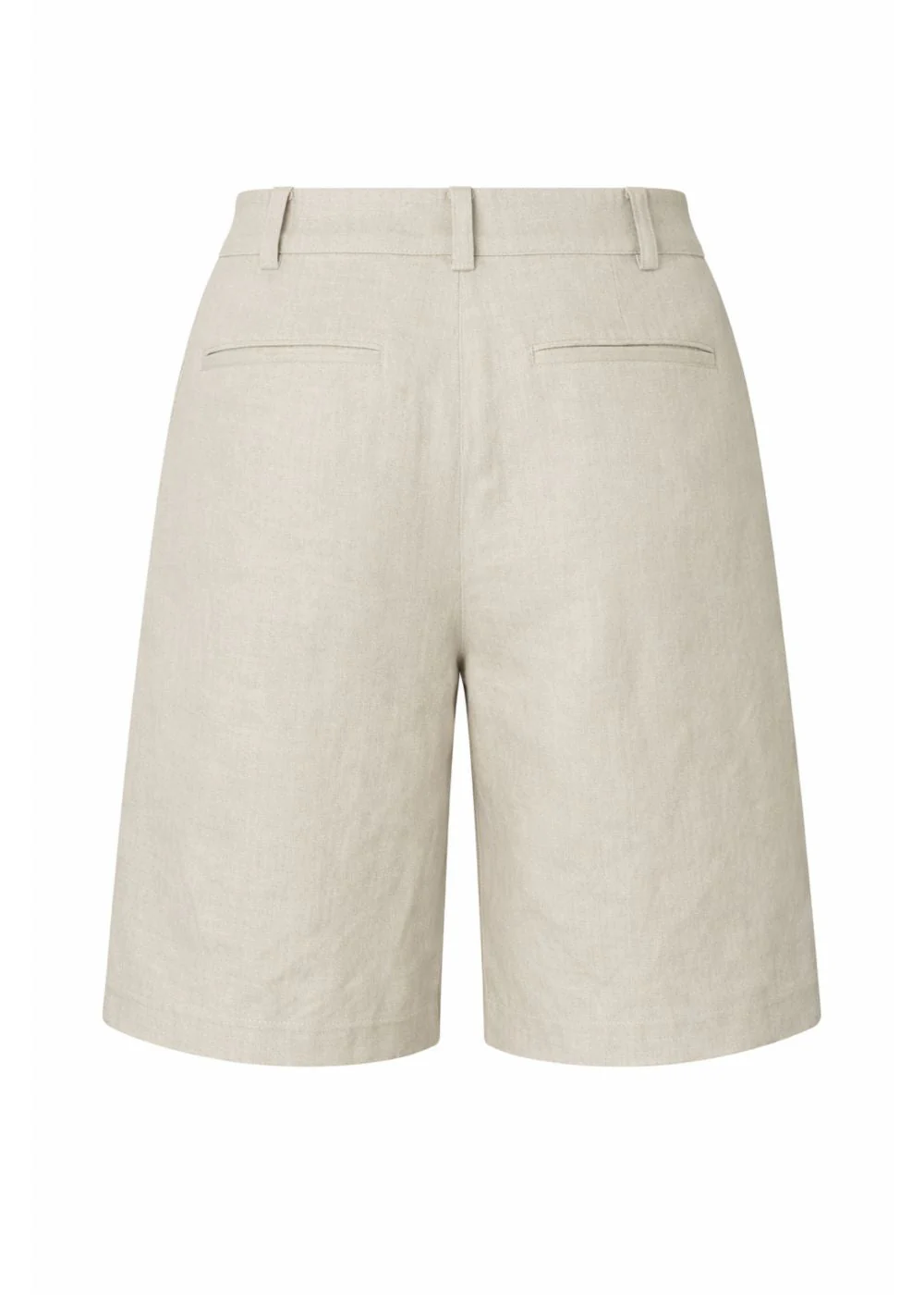 Galemd linen long shorts - Beige Melange - Image 4