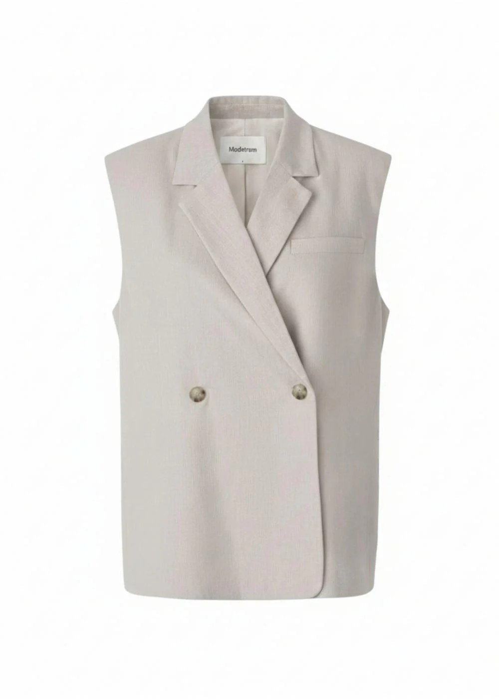 Galemd linen vest - Beige Melange