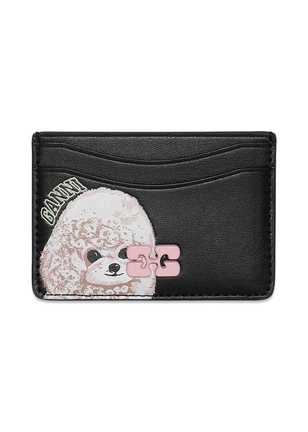 Ganni Bou Card Holder Animals - Black