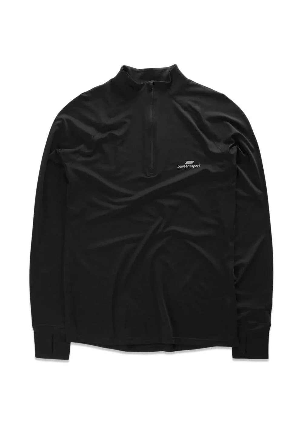 HALF-ZIP MIDLAYER TOP - Black