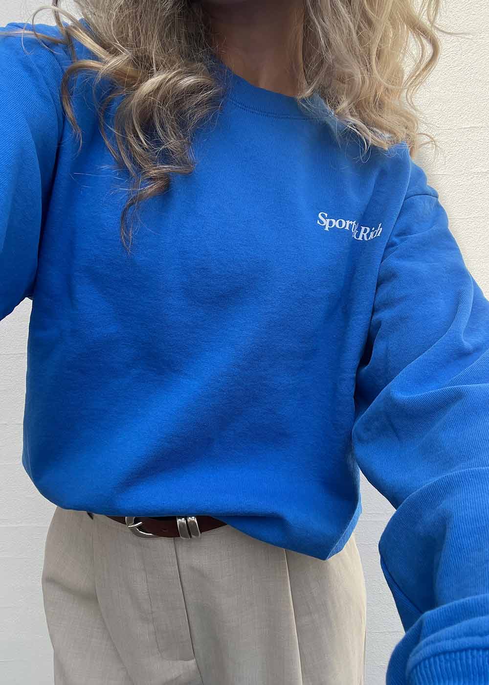 Health is Wealth Crewneck - Paris Blue - Image 3