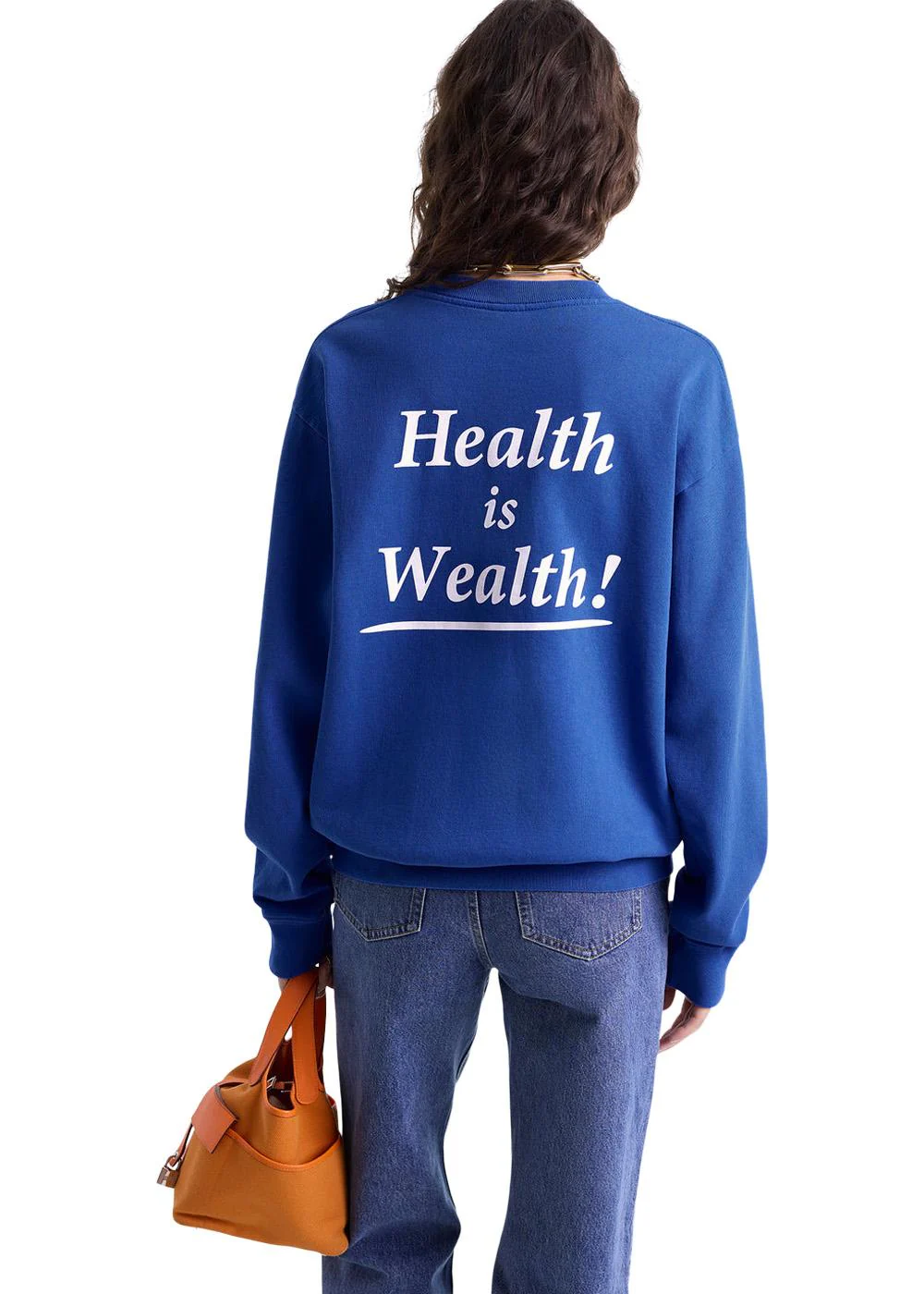 Health is Wealth Crewneck - Paris Blue - Image 5